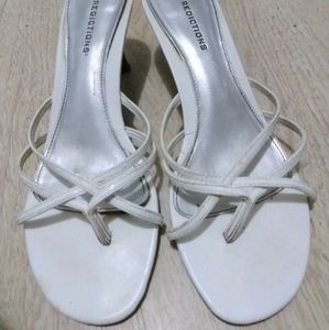 White Predictions Sandal Heels